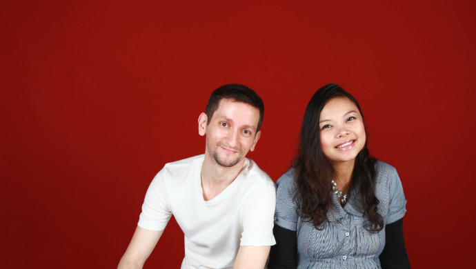 The dynamic duo behind Burmese Hearts. Alex Robu and Thiri Myat Sanda
